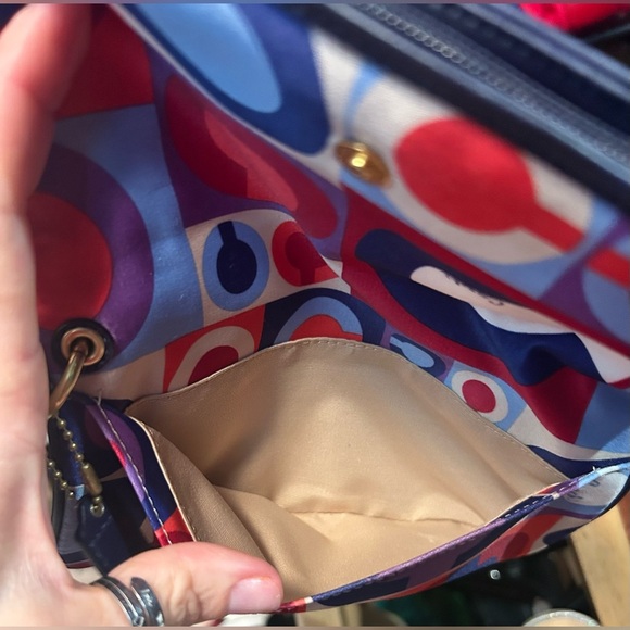 2008 SET Coach Madison Op Art Julianne Shoulder Bag w/ Fold-over Clutch Wristlet - Picture 13 of 15